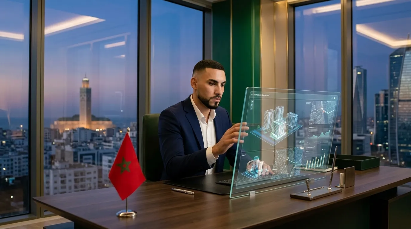 Analyse d'un tableau de bord immobilier au-dessus de Casablanca